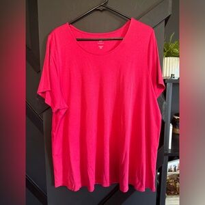 J. Jill Hot Pink Short Sleeve T-Shirt Size 2X